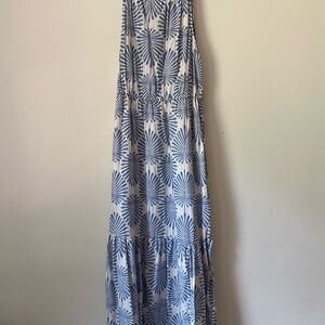 Joie Blue and White Patterned Maxi Dress